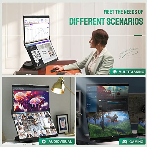 Mobile Pixels Geminos 2 X 24 Inch Fhd Stacked Computer Monitor With All-Inclusive Dual Vertical Monitors, 100W Usb-C Charging, 1080P Webcam&Speakers, Hdmi/Usb-A/Usb-C, Height Adjustable (2 Monitors) #TOP7