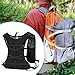Vaveren Running Vest for Women Men Outdoor Sports Bag Lightweight Breathable Water Pack Hydration Vest for Cycling Marathoner Jogging, Black