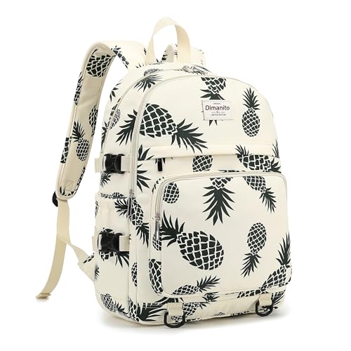 Dimanito Pineapple Print Laptop Backpack,USB Charging Port, 15 Inch-16 inch