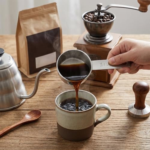 Vaso medidor de acero inoxidable 1/4 taza 60 ml miniatura 4