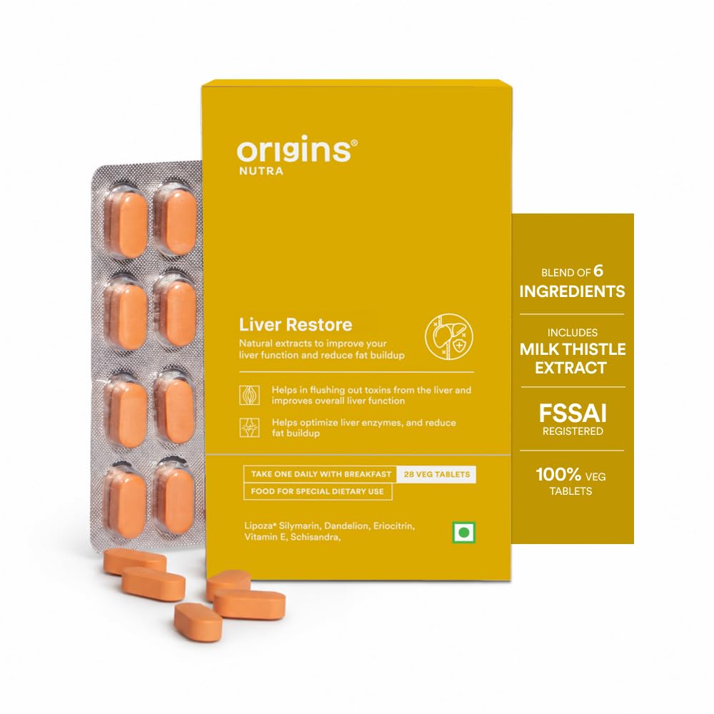 Origins Nutra Fatty Liver Aid | Liver Detox & Fatty liver support supplement | Milk Thistle, Dandelion Extract, MAXSHIELD | GMP Certified | For Men & Women | 28 Veg Capsules-image-28