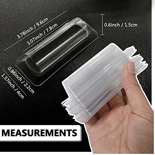 Uptthow Clear Plastic Dome Lip Balm Money Holder Craft Waterproof Rectangle Chapstick Money Cash Pounches Gift With Adhesive Back Card Making-50Packs #TOP3