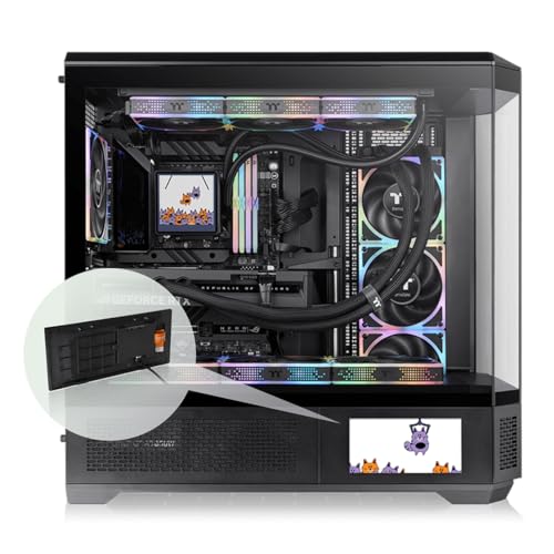Image of Thermaltake View 600 TG 6.0 Inch LCD Screen Panel Kit; LCD and Panel; 1480x720p; TTRGBPlus 3.0 Supported; Type-C to USB (9-Pin);