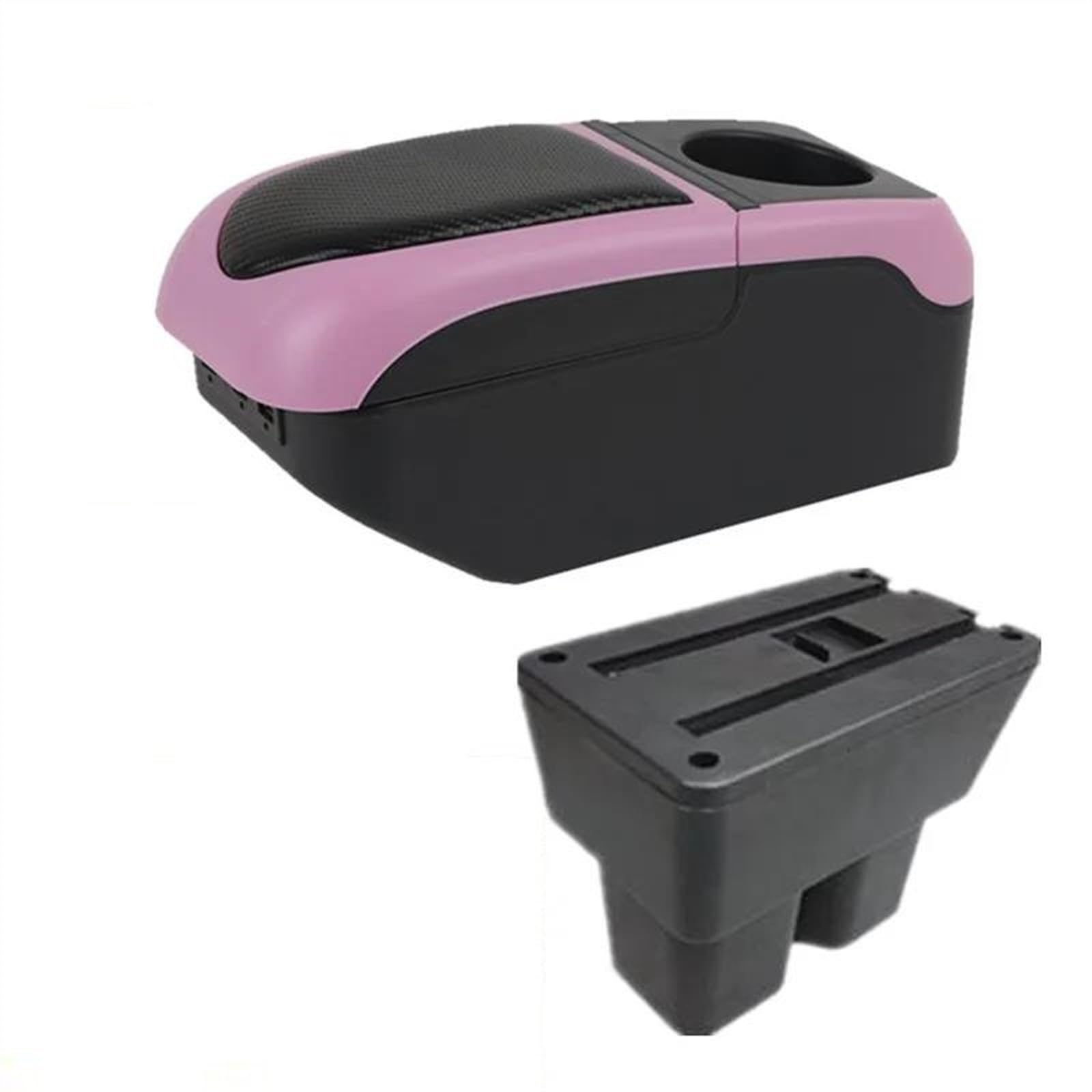 NOHEEU Car Armrest Box 2019-2024 Storage Dedicated Retrofit Accessories For Jimny JB74 Jb64w(S1 black-pink)