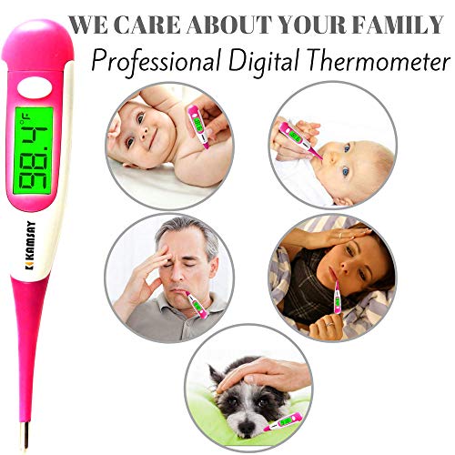[ 2020 Thermometer ] Best Digital Medical Thermometer for Fever - Oral and Rectal Thermometer for Children Adults and Baby - Flexible Waterproof Tip -Large Lighted Display - Fast Readings  - Thumbnail 7