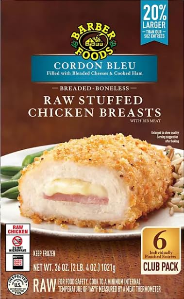 Miniatura 2 de Salutem Vita - Pechuga de pollo deshuesada empanada de barbero, Cordon Bleu, 6 unidades - Paquete de 2