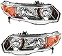 Headlights Headlamps Pair Set Left & Right for 06-09 Honda Civic SI Coupe 2 Door