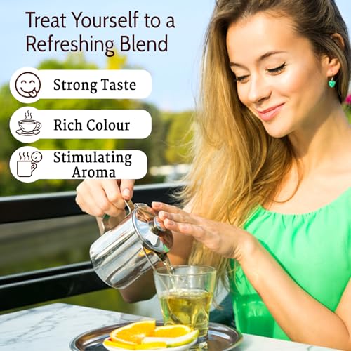 Image of C Somabhai Lemon Mint Green Tea 100g | Natural Flavoured Green Tea | Antioxidant Rich | Refreshing & Soothing | Loose Leaf T for Daily Wellness & Weight Management | Detox Herbal Drink