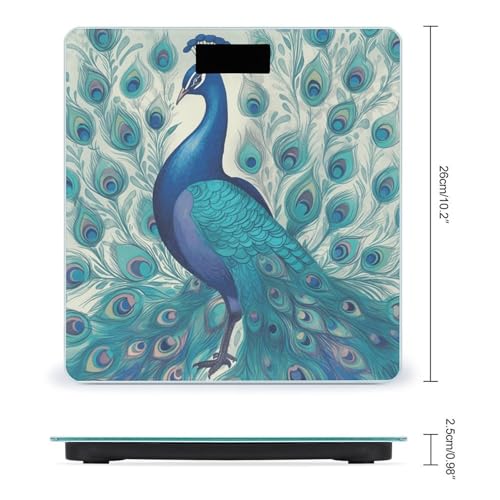 Báscula digital de baño Cute Peacock de alta precisión miniatura 2