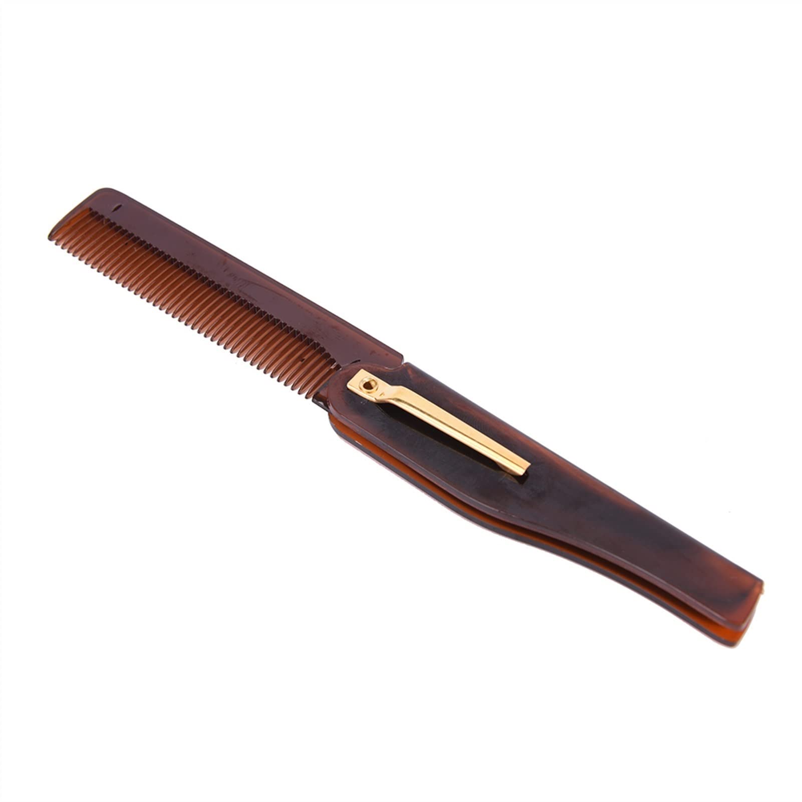 ADERFETBI Hair Comb 17 * 2CM Foldable Hair Comb Bag Clipper Beard Styling Tool Hairdressing Men's and Women's Care(D)