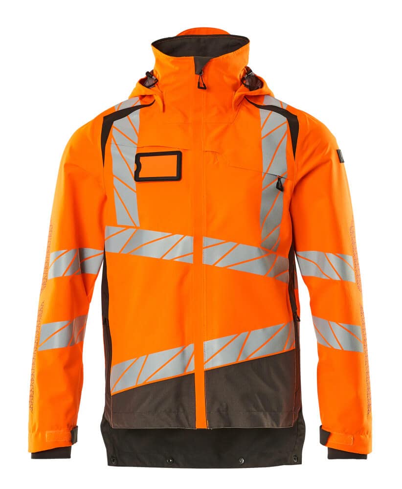 Mascot 19301-231-1418 Accelerate bezpieczna, oddychająca, wiatroszczelna i wodoodporna, kurtka Hard Shell, Hi-Vis pomarańczowa/ciemny antracyt, rozmiar L