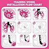 Kids Bike Stabilisers for Childs Bike Support Bike Wheels 12 14 16 18 20 Inch, Bicycle Training Wheels Mute Flash Wheels with Adjustable Bicycle Stabiliser Mounted Kit #3