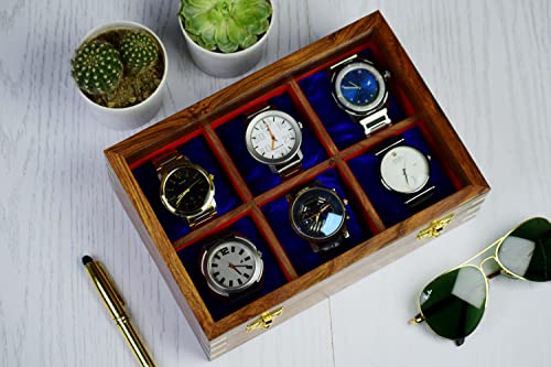 Royal Craft Expertise Caja de reloj para hombres, caja de almacenamiento de relojes, organizador de relojes de madera, soporte de reloj para hombres, regalo para él, aniversario, día de San Valentín,