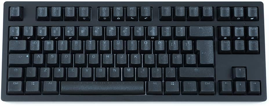iKBC MF87 V.2 RGB Mechanical Keyboard with Cherry MX Blue Switch, Black Aluminum Case and Black PBT Double Shot Keycap, Gaming and Typing mechanical keyboard for PC, Computer (ISO/US Layout)