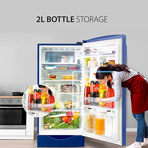 Image of Lloyd Havells- 200 L 4 Star Base Stand Inverter Direct Cool One Door Refrigerator (Gldf214Sgbs1Pb Gardenia Blue, 2022 Model)