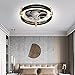 Ventilatore con Luce e Motore a Corrente Continua Reversibile remoto Silenzioso 8 Pale della Ventola LED g Light Dimmabl (Ventola della Lampada)