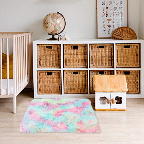 Balacoo Tapete peludo para animais de estimação, cama de camada dupla, almofada de pelúcia para cama