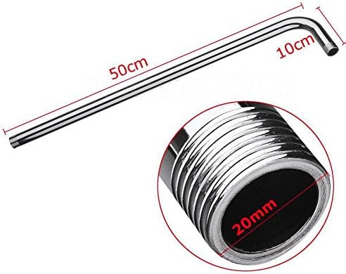 COLIBROX 60CM 24" Wall Shower Head Extension Pipe Long Stainless Steel Arm Bathroom Home