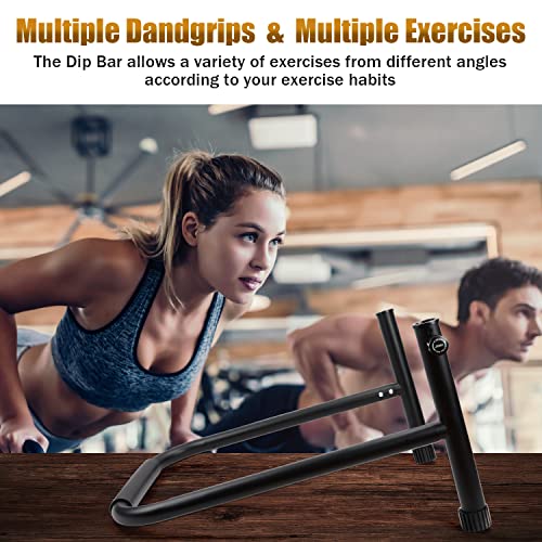 Surwit Dip Barren draagbare dip station fitness bar, workout pull-up dip stand, verstelbare lichaamspers bar stabilisator parallette push up voor thuistraining, met 2 verstelbare bar - Image 8