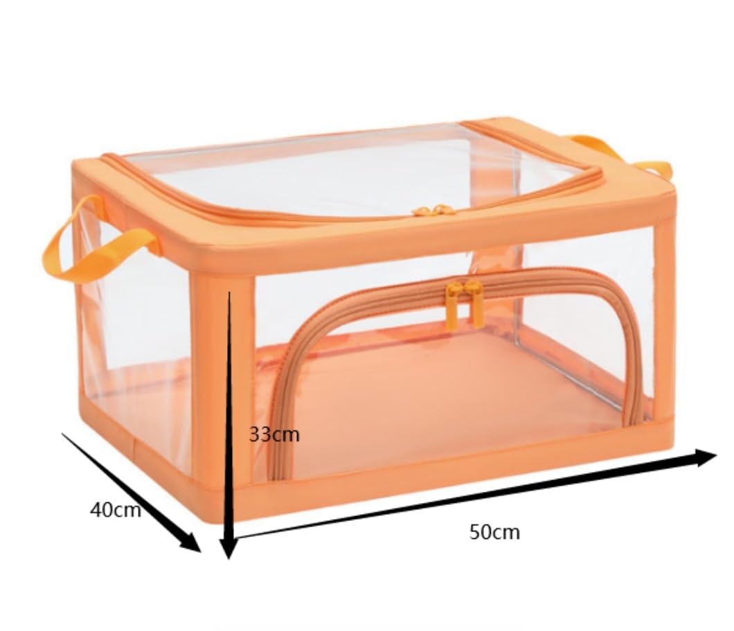Bolsas Almacenaje Ropa Bolsa De Almacenamiento De Gran Capacidad Con Asa Espesor Plegable Bolsa De Almacenamiento Grande Organizador Cubo De Almacenamiento Organizador Armario Para Edredones(E,50*40*3