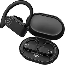 Fone de Ouvido Bluetooth 5.4, IPX5 Resistente à água, 45h de Bateria, Com Microfone Embutido. Design Esportivo Ergonômico Ideal Para Esportes Corridas Atividades Físicas Videogame IOS Android Premium