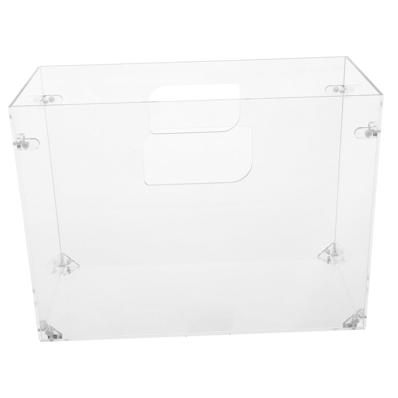 Homoyoyo Caja de Archivos Transparente de Acrílico para Almacenamiento de Documentos de Oficina Organizador de Archivos de Escritorio Vertical para Libros de Papel y Papelería para Oficina