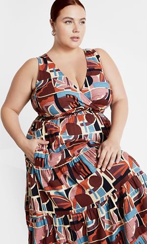 Image of City Chic Women's Maxi Dress - Amara Print