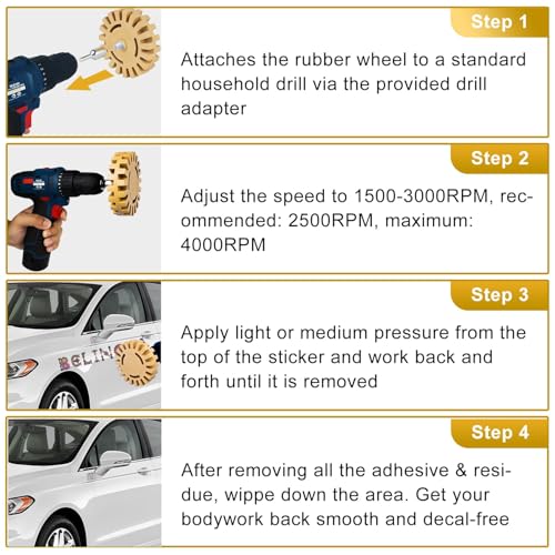 Image of 2 Pack Decal Remover Eraser Wheel Adhesive Remover
