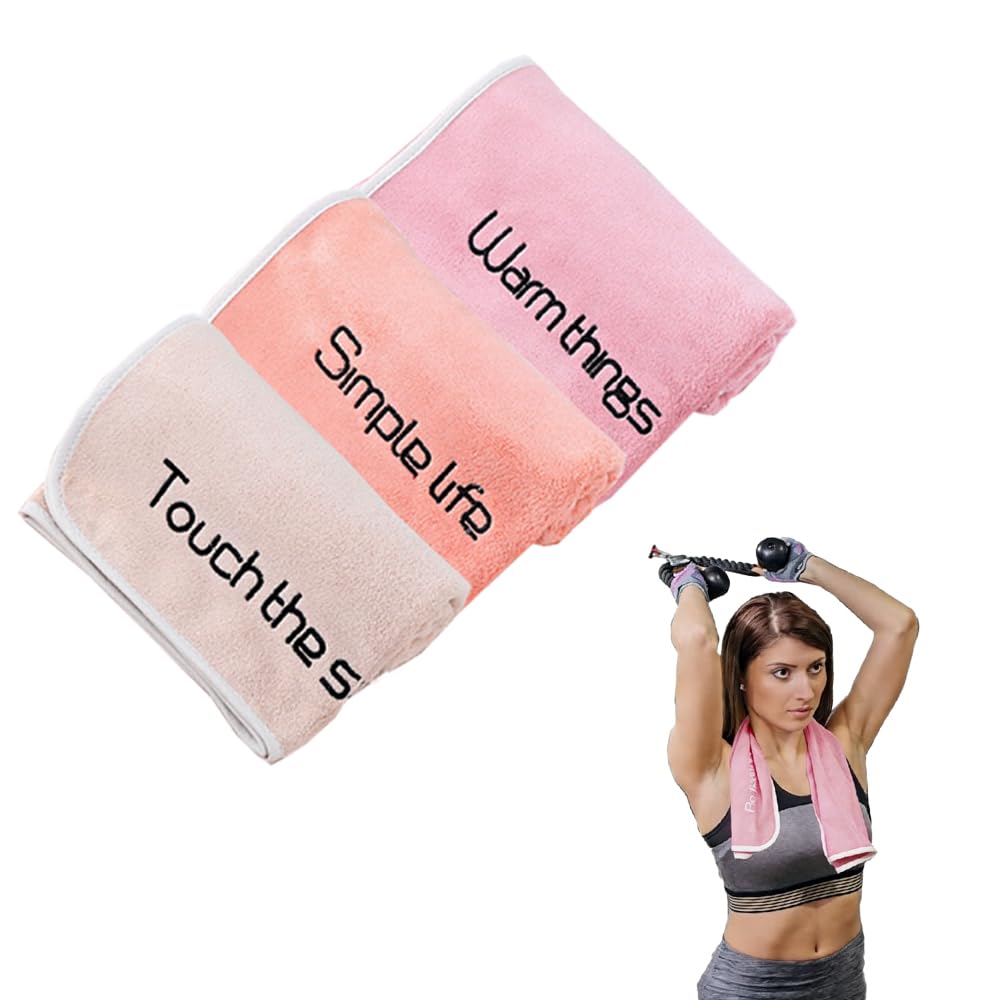 Oaygat 3 Packs Microfiber Gym Towels 35 * 75cm Fitness Towel Soft Breathable Chilly Towel Gym Sweat Sports Towels for Hot Yoga Tennis Running Exercise Working Out Camping