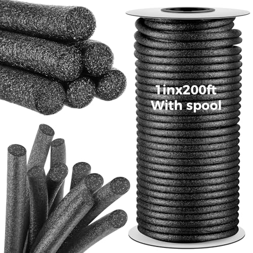Image of MotiMind Foam Backer Rod for Gap, 1 Inch X 200 ft, Black, 1 Roll