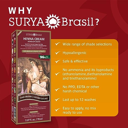 Surya Brasil 7896544720244 Henna Hair Color Cream - Semi-Permanent Natural Dye thumb #1