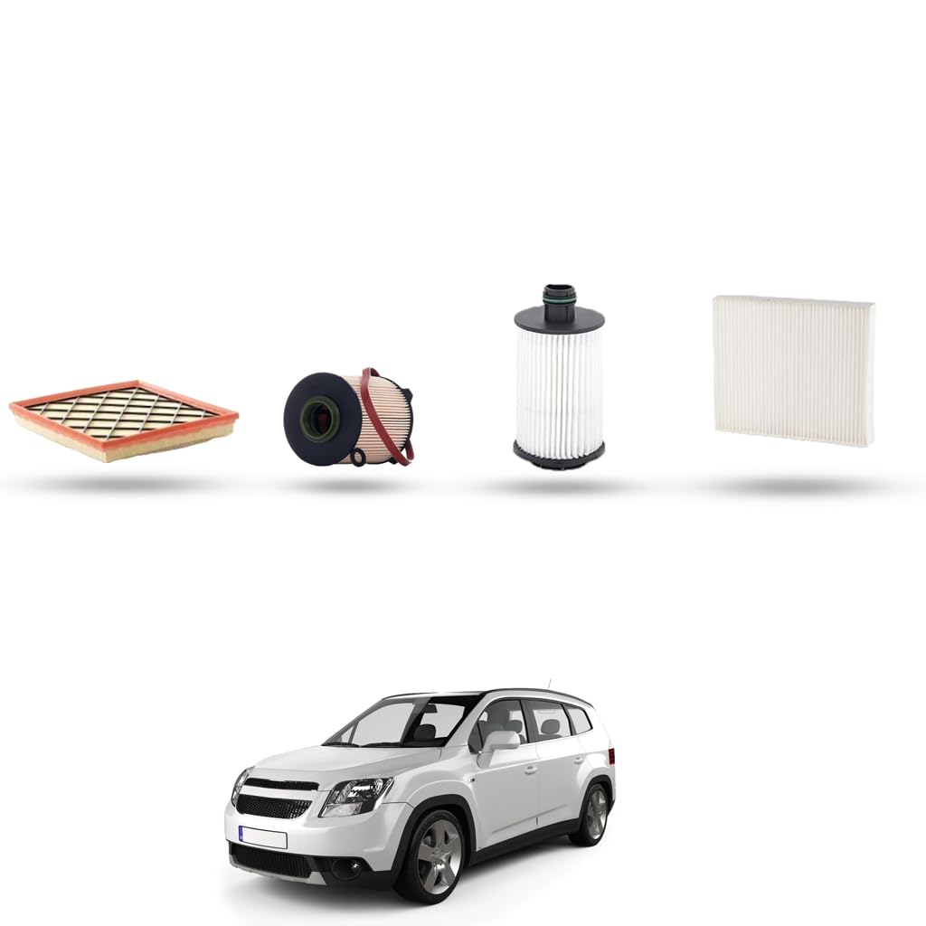 Kit tagliando 4 filtri compatibile con Chevrolet Orlando 2.0D 120kw dal 2011