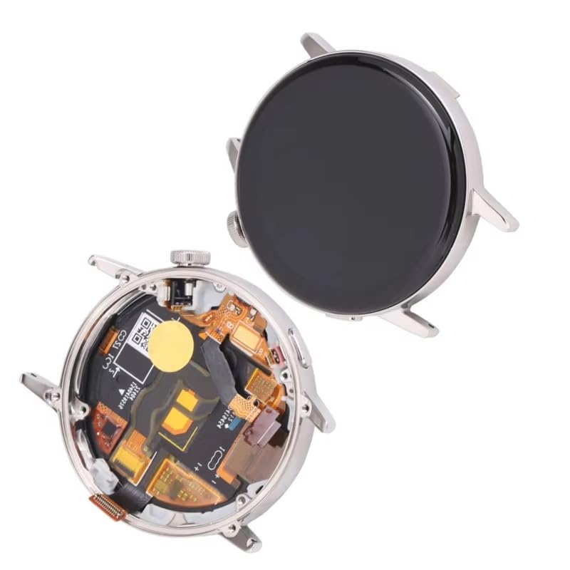 YOOOKOOO - Pantalla LCD y pantalla táctil para Huawei Watch GT3 de 42 mm con marco, color plateado