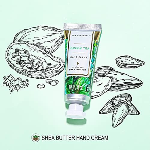 Hand Cream Gift Set - Spa Luxetique Hand Cream Moisturiser Shea Butter for Dry Hands with Natural Aloe and Vitamin E Travel Size Hand Creams 6 x 30ml Premium Gift Sets for Women Festival Gifts
