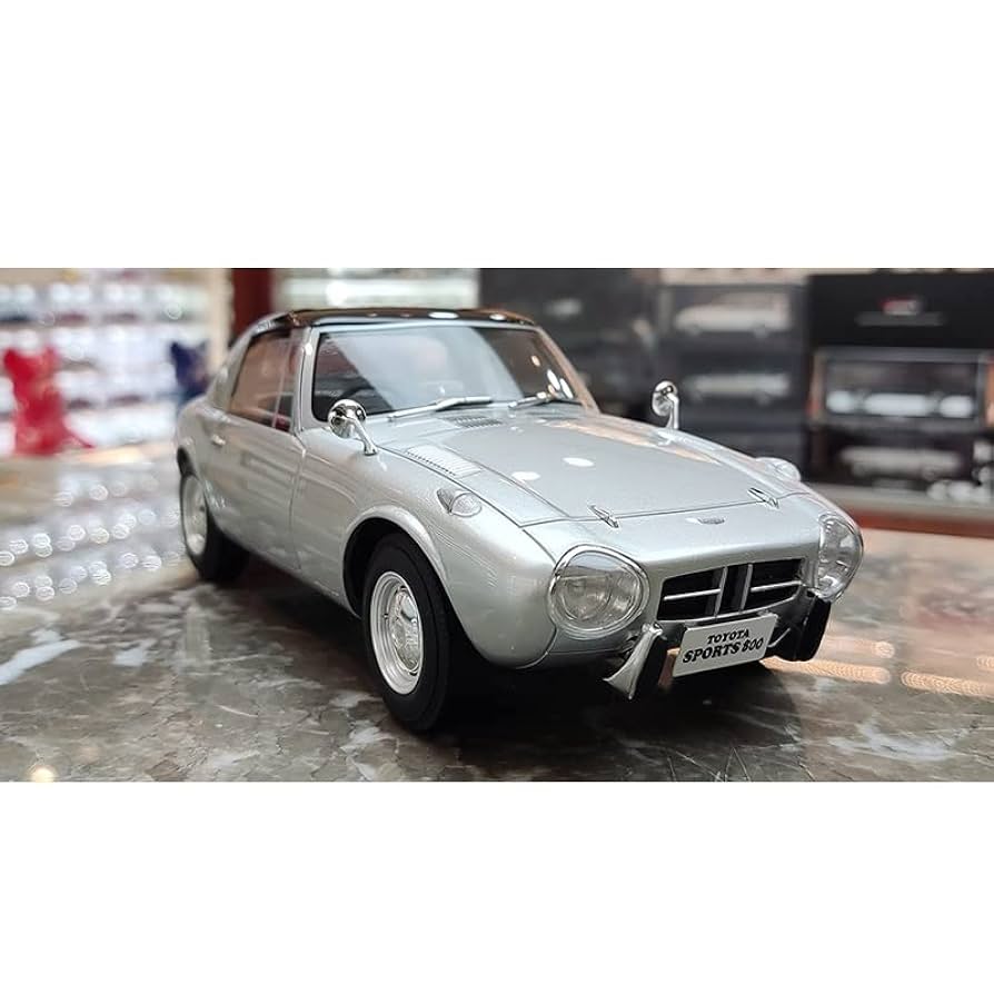 TOYOTA トヨタSPORT800 ミニカー ケース付き Amazon.co.jp: 最高の贈り物 1/18 トヨタスポーツ 800 高級樹脂