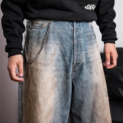 Red Tornado Mud Stained Baggy Denim Pants4