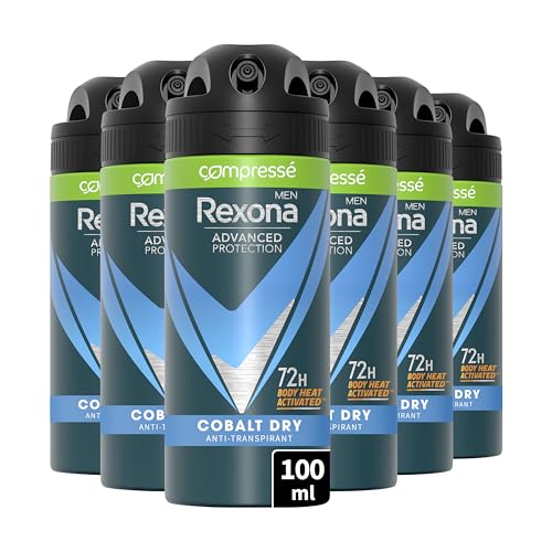 Anti-transpirant Rexona Men Cobalt Dry déodorant spray 72h protection humidité lot 6
