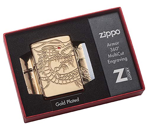 Encendedor Zippo Dragon Chino Gold Plate miniatura 4