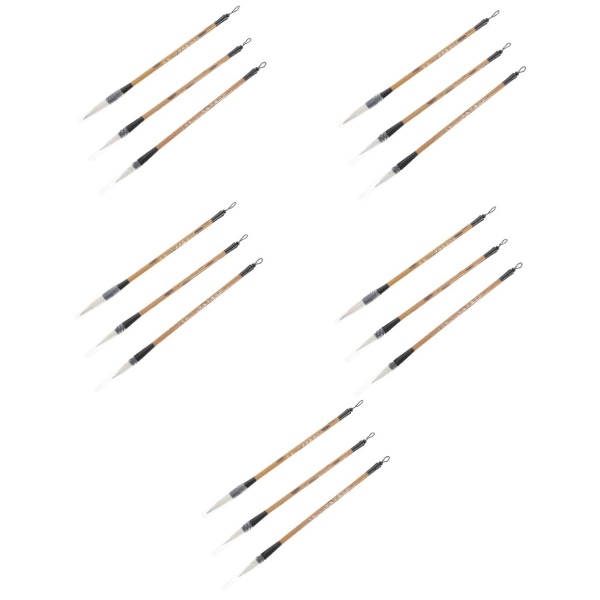 TEHAUX 15pezzi Pennelli Per Calligrafia Cinesi Brush Per Scrittura e Pittura Multifunzione Per Disegno e Esercizi Di Calligrafia