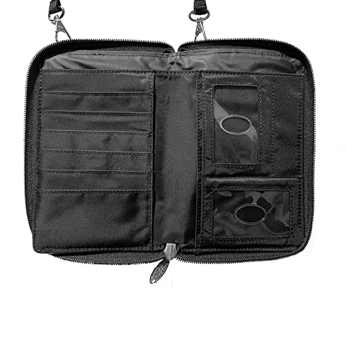 Big Skinny RFID Blocking Cambridge Crossbody Phone Wallet (Leather, Tuxedo Black)4