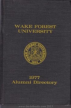 Hardcover Wake Forest University 1977 Alumni Directory Book