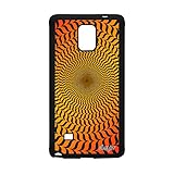 utaupia Coque pour Samsung Galaxy Note 4 Silicone Illusion d'optique Housse Spirale Effet Noir Magie Telephone Rigide Cercle Orange Pas Cher Rond