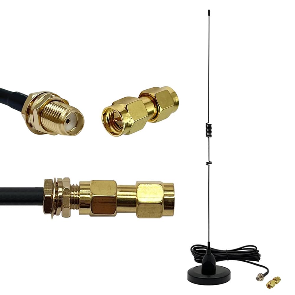 LSENG Dual Band VHF UHF 136-174MHz 400-470MHz Ham Radio Magnetic Base Antenna Handheld Walkie Talkie SMA Female Antenna for Baofeng UV5R BF888S Retevis