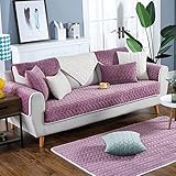 Sofabezug aus dickem Plüsch, einfarbig, rutschfest, Füllkissen, Rückenlehne, Handtuch, Möbelschutzbezug für Wohnzimmer, 2,90 x 90 cm