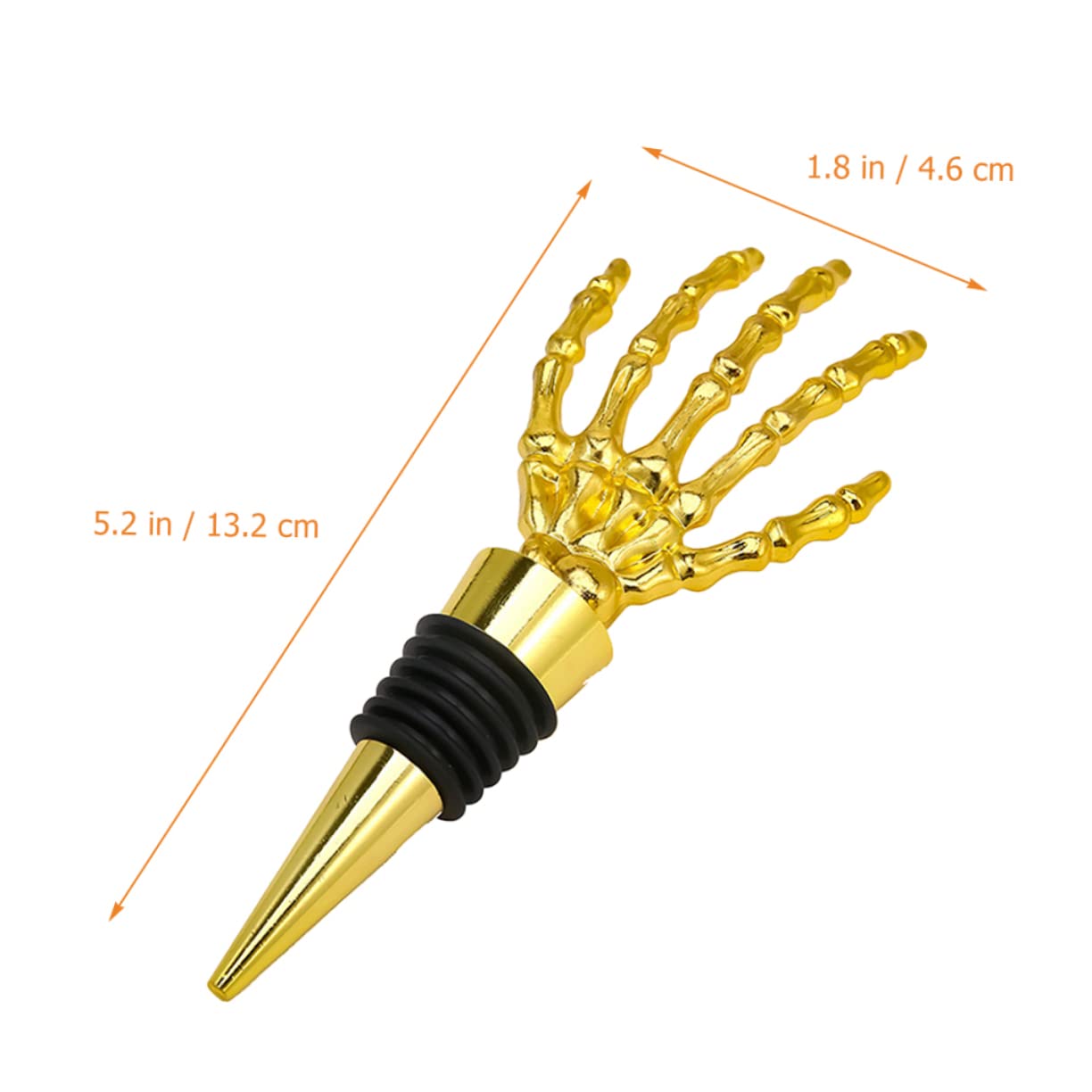 Cabilock 5 Piezas Tapon De Vino Tapón De Botella De Garra Tapón De Vino De Calavera Vino Reutilizable Corchos De Vino Tapón De Bebida De Cocina Tapón De Vino para Fiesta Aleación De Metal