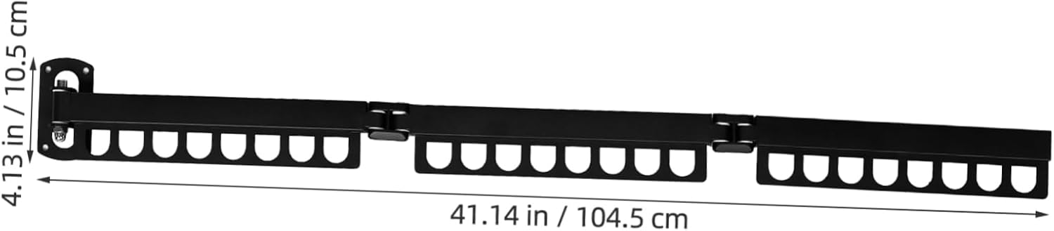 Wall Mounted Retractable Clothes Drying Rack Collapsible Laundry Hanger for Indoor Outdoor Use Stylish Finish Tool Installation Compact Design for Space Saving