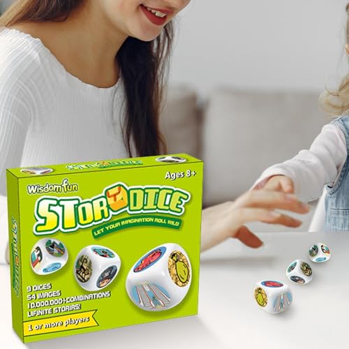 Jeu de dés pour raconter des histoires, jeux de société pour ,Jeu de dés éducatif et pour raconter des histoires - Jeu de table pour l'éducation précoce, activité de narration créative pour st – vue 3