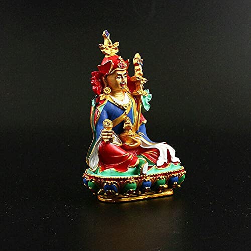 Figura Decorativa Estatua Buda Tibetano Resina Pintada miniatura 3