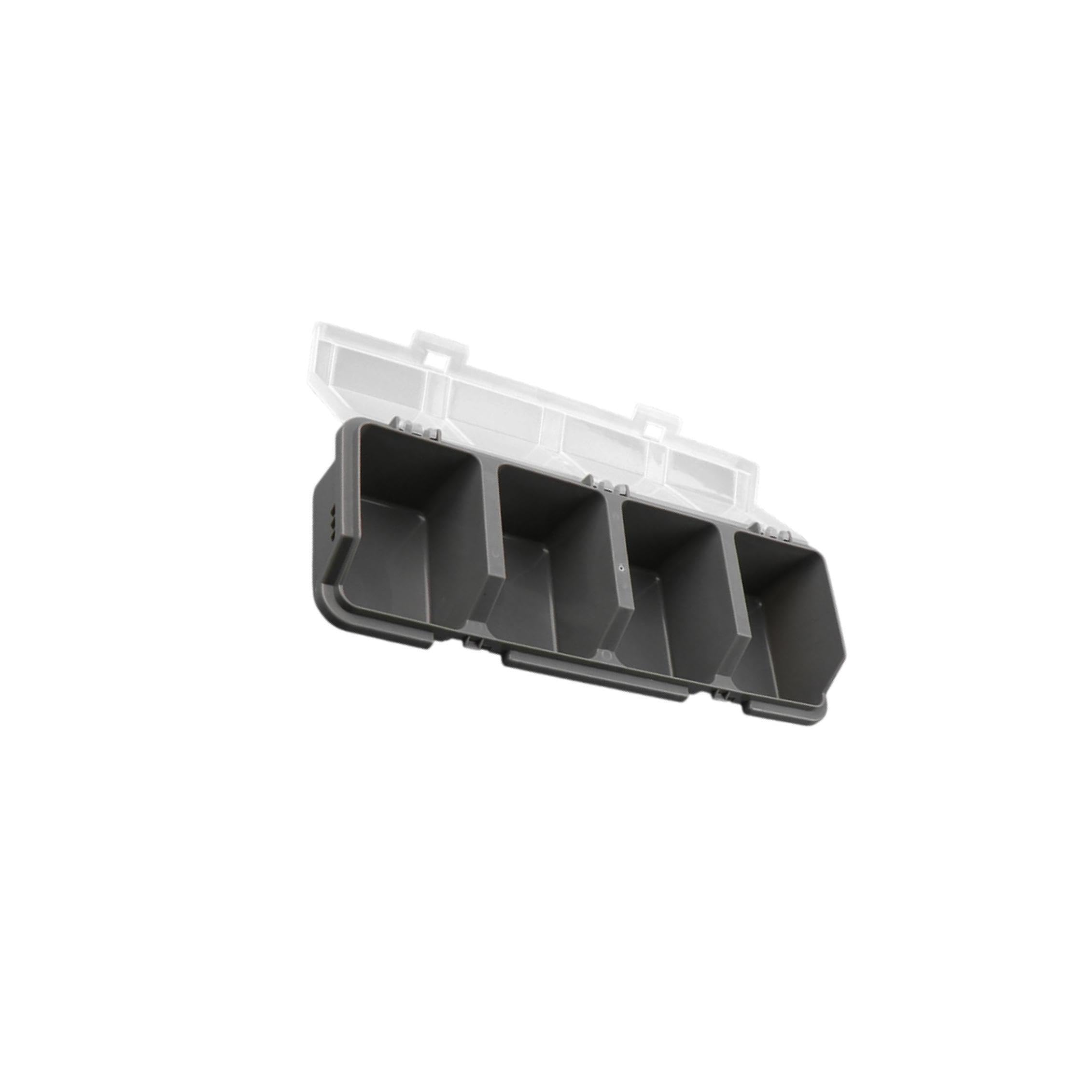 CYDZSRA Divided Storage Container Offers Reliable Storage Solutions Organizing Screws In Home Garden Workshop Environments Hardware Box Compartment Bolts Nuts Nail, Gray, 30.99x10.41x6.35cm