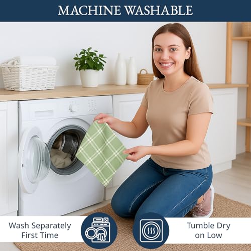 Image of LANE LINEN Cotton Dish Towels for Kitchen Quick Drying, Durable 4 Pack